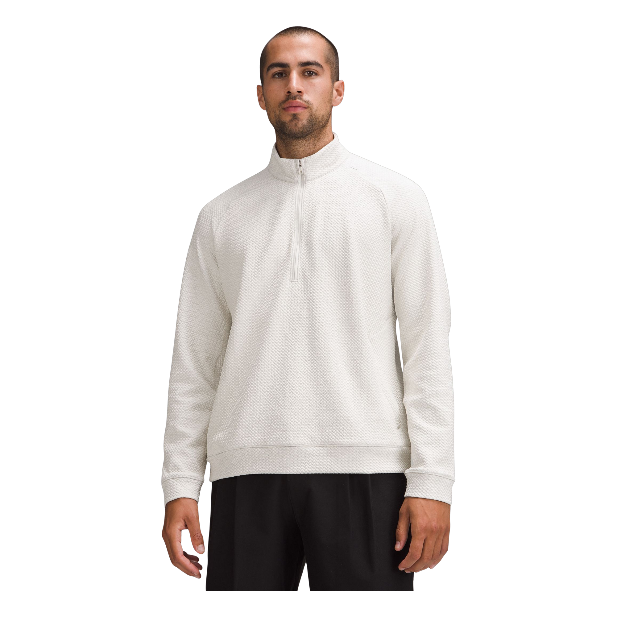 texcottonhalfzip.HeatheredBone